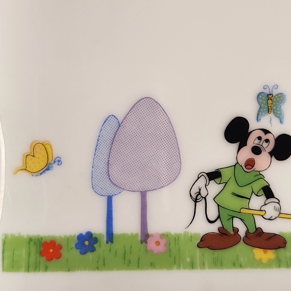 2/$30 Vtg Retro Mickey Mouse Walt Disney Japan Childs Snack Plate Tray Porcelain - Picture 4 of 8